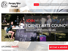 Tablet Screenshot of forneyarts.org